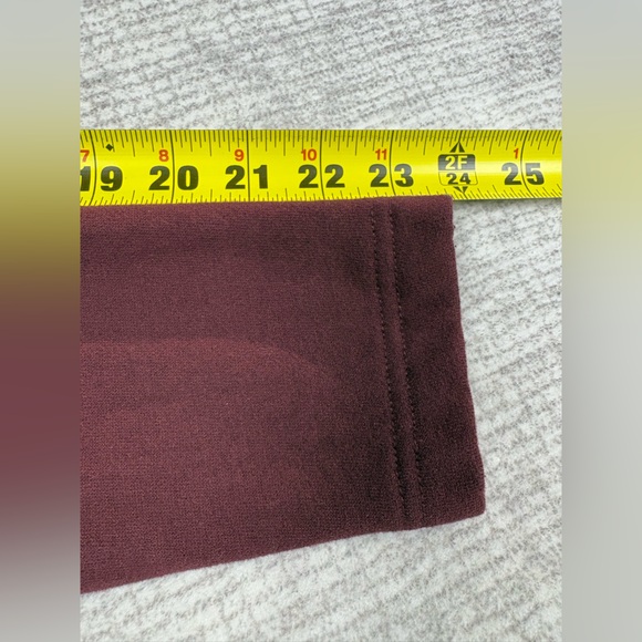 LL Bean Womens Sherpa Lined Cardigan Jacket Maroon Outdoor Layers Winter Size M - Picture 6 of 11